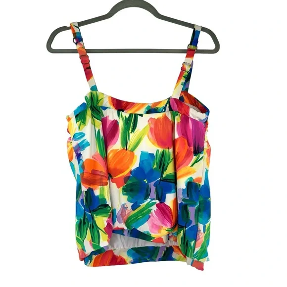 Miraclesuit Floral Tankini Bikini Top - Picture 6 of 6